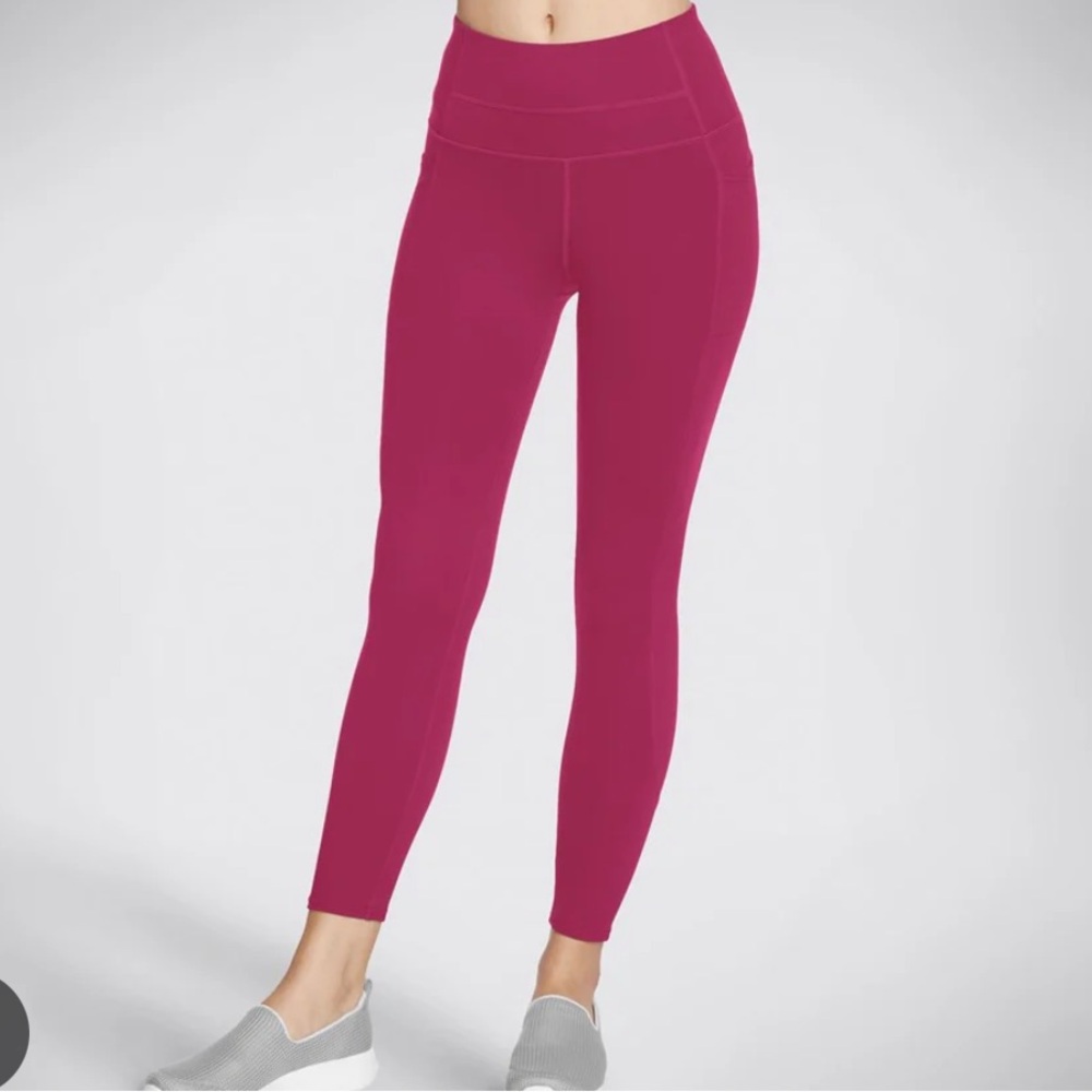 Skechers Women's GoWalk High Waisted 7/8 Leggings II Magenta NWT